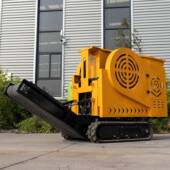 鄂式 破碎机可移动汽油率带宽石头破碎机小型碎石机