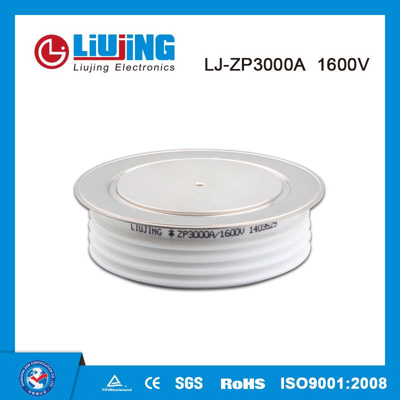 柳晶凸型平板式整流二极管ZP3000A1600V 电镀设备用硅整流Y76ZPE