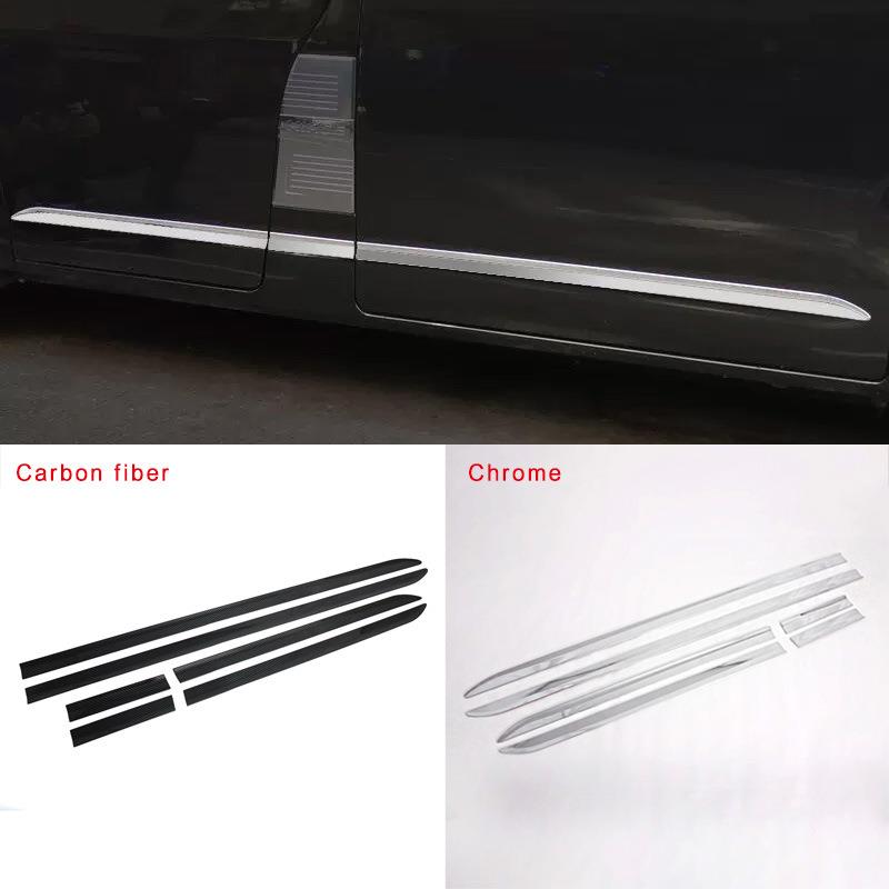 专用丰田2019-2023海狮车身饰条Hiace300门边条改装电镀/碳纤纹