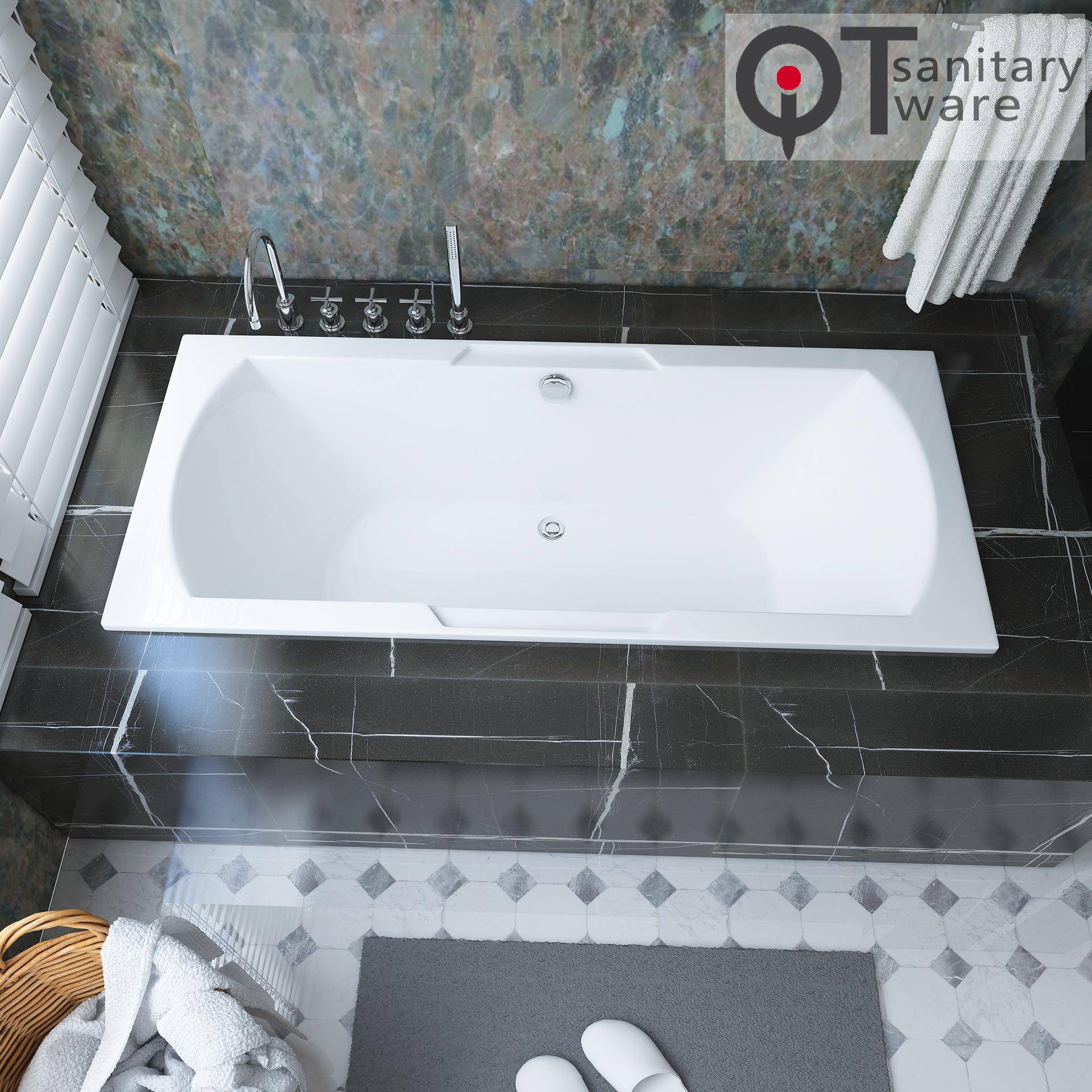 勤探1m~1.7m各户型家用酒店经典嵌入式亚克力浴缸QT-1771A