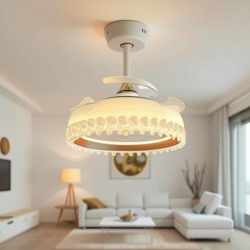 2025新款风扇灯北欧轻奢吊灯高端大气语音控制中山灯厂直销外贸