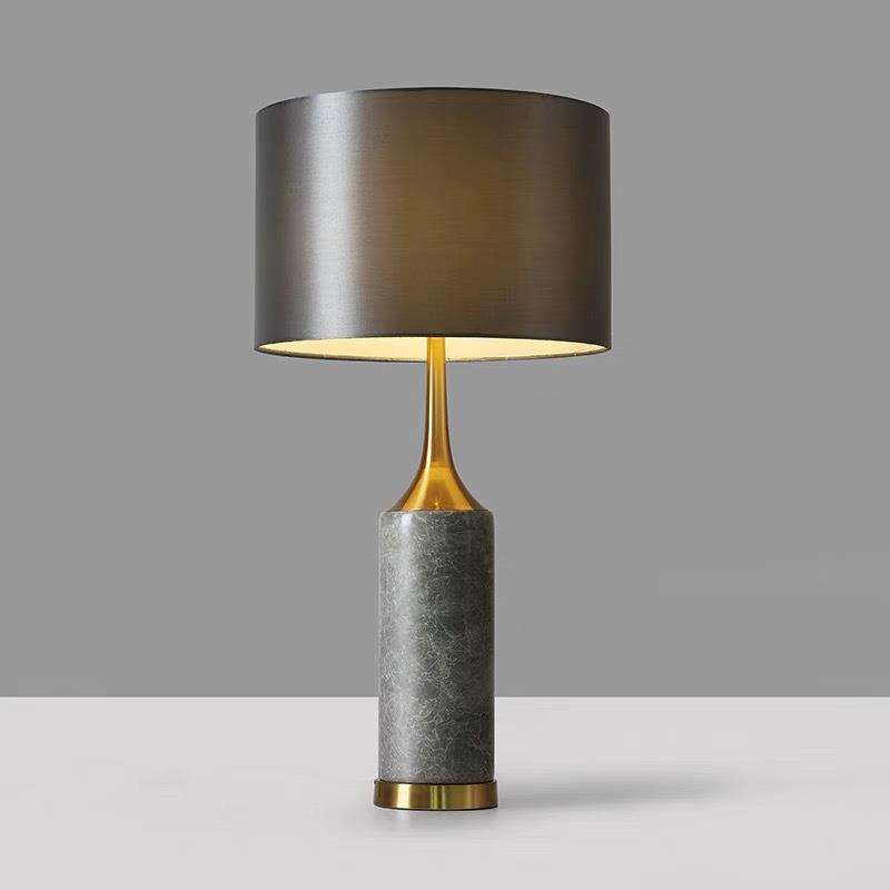 后现代轻奢卧室床头台灯简约北欧创意软装样板房新中式大理石台灯