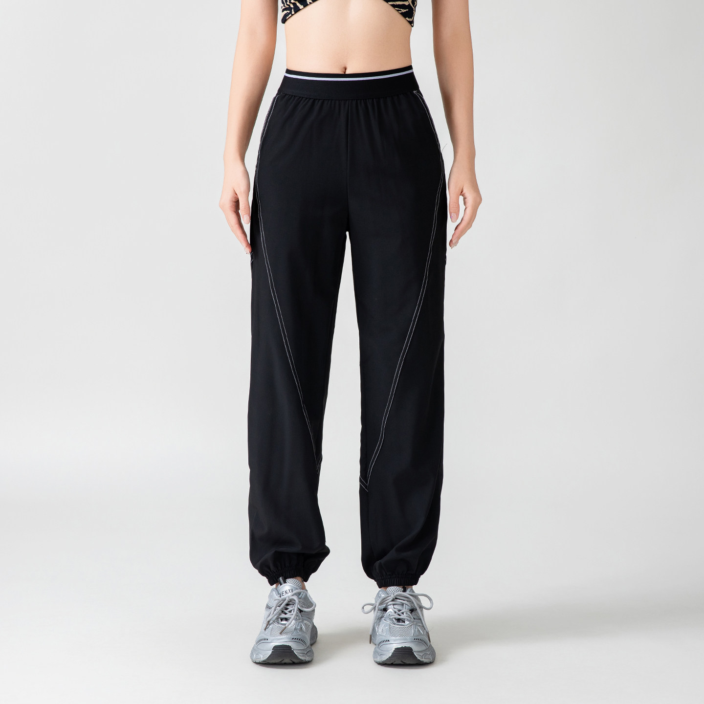 运动长裤女宽松束脚速干透气休闲显瘦薄阔腿哈伦裤防晒跑步健身服