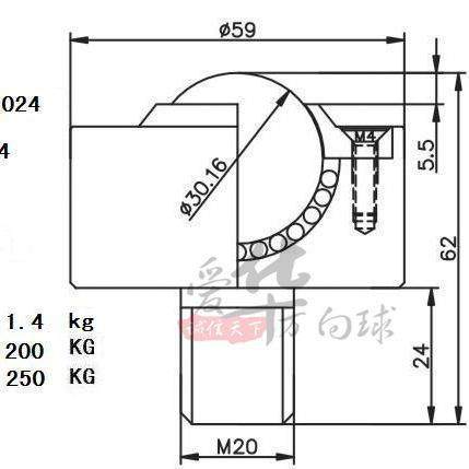 重载万向球螺杆式FB-024外径59*M20万向球滚珠轴承数控机床用,鲜花速递/花卉仿真/绿植园艺,割草机/草坪机,淘宝优惠券,粉丝福利购,淘宝优惠卷