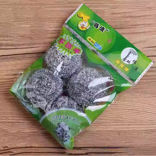 不锈钢钢丝球4只装大号去污