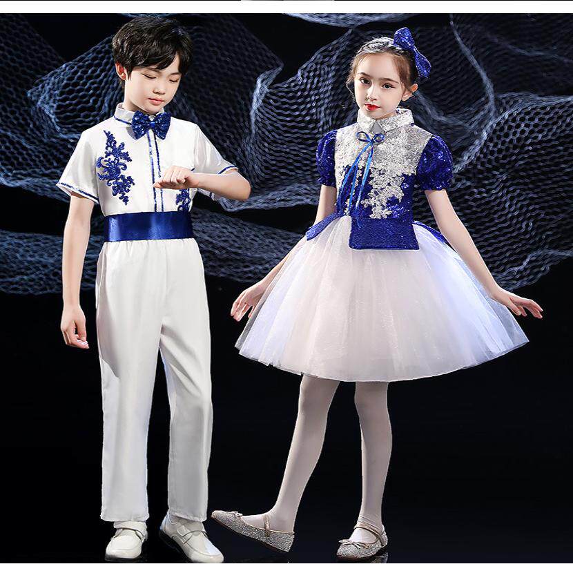 六一小学生主持人礼服儿童合唱