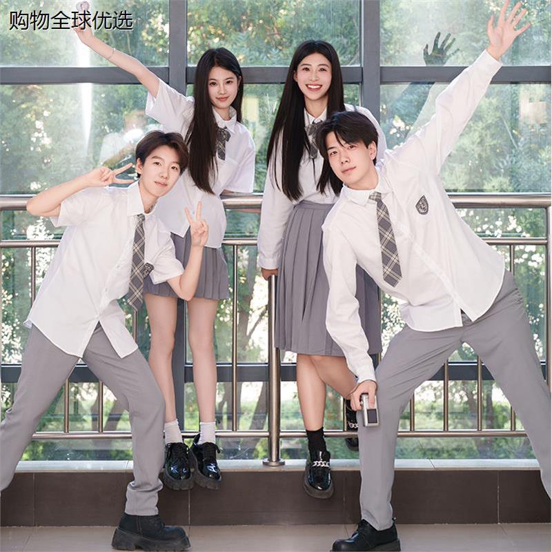 高初中学生合唱演出服学院风诗朗诵班服成人运动会毕业照校服套装