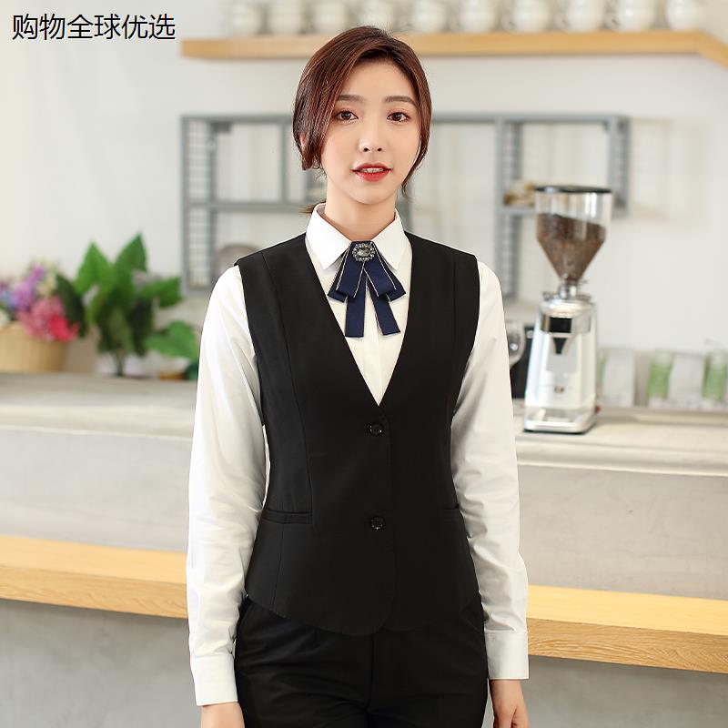 春季职业马夹套装女酒店