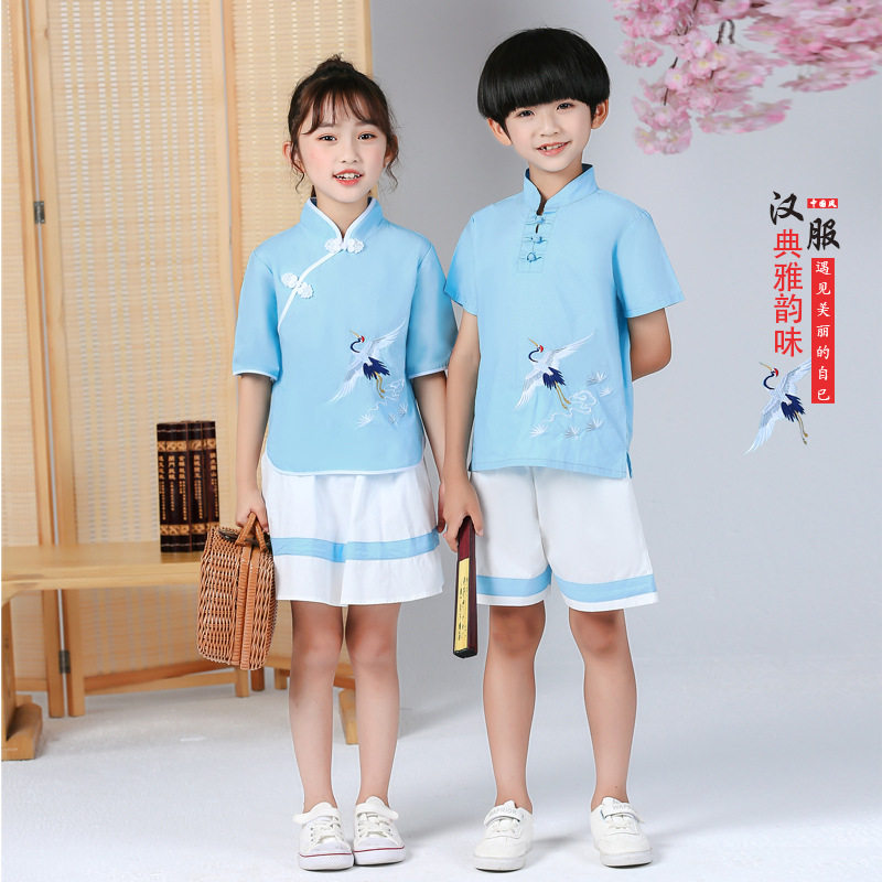 幼儿园园服夏装中国风六一儿童