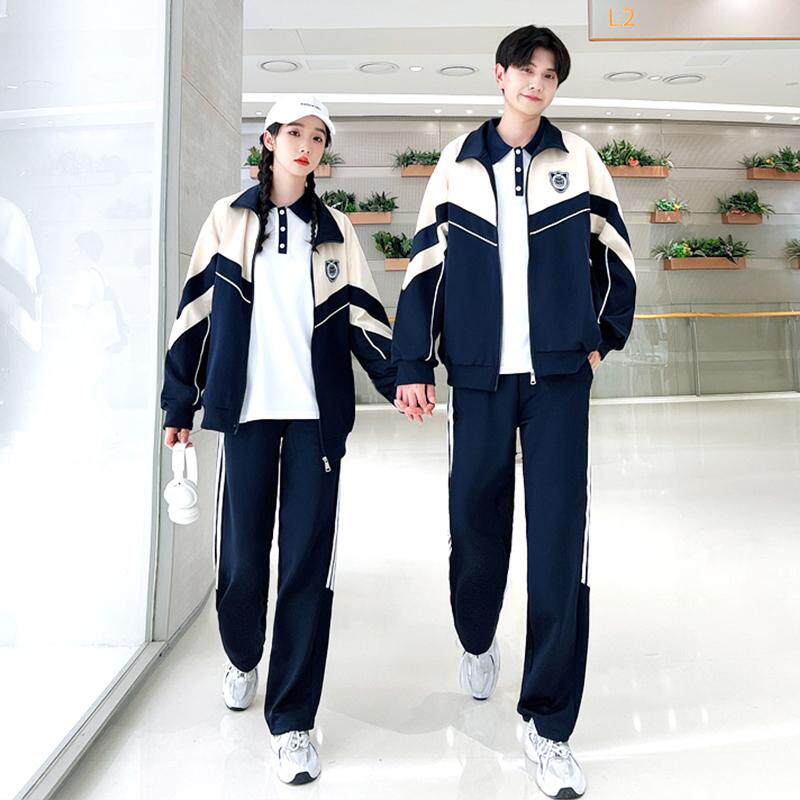 班服套装春秋款外套初中高中生校服三件套定制学院风运动会开幕式