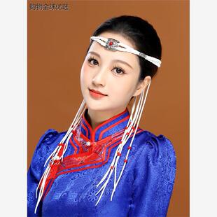 蒙古元素发绳蒙古族头饰头带男女民族风额头饰品可调节长流苏发带