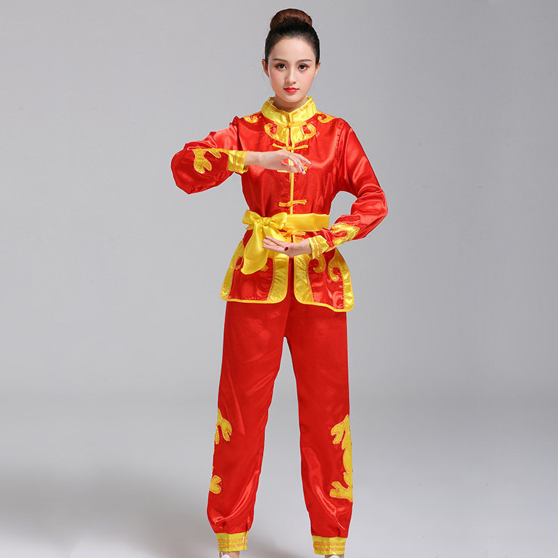 新款打鼓服秧歌服装民族队武术服舞蹈演出服装男女装舞龙舞狮