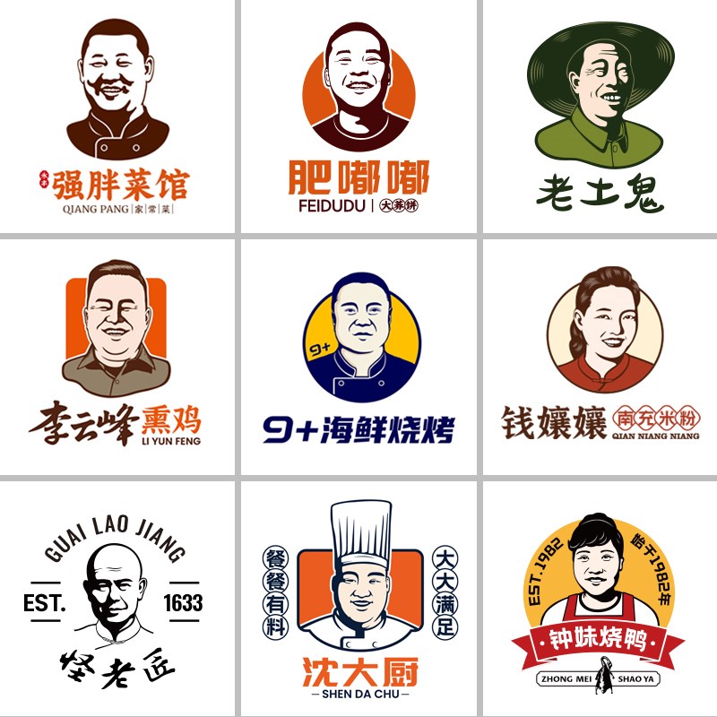 头像设计肖像设计定制头像商标人像人物标志头像肖像lWogo餐饮设