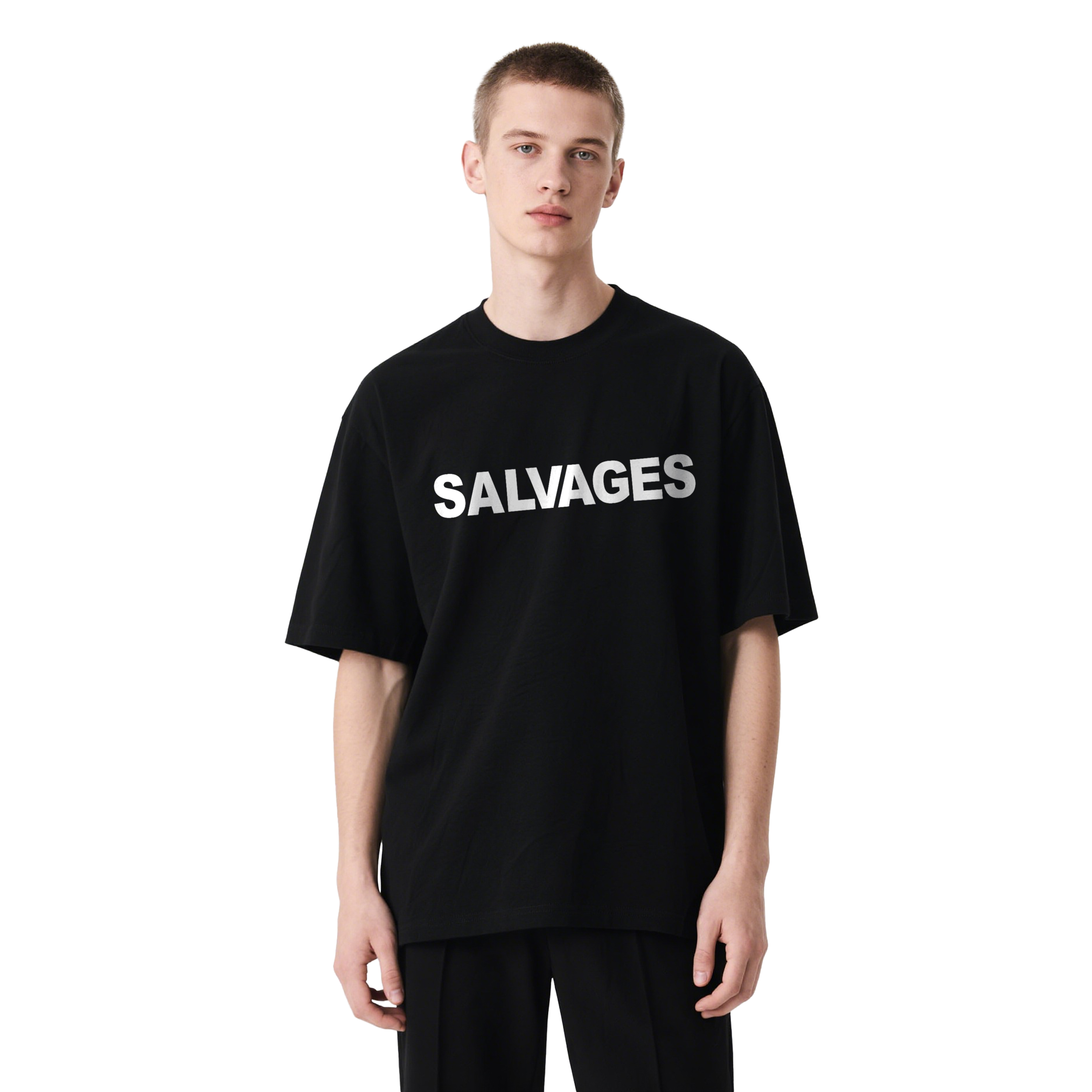 SALVAGES重磅挺阔短袖T恤