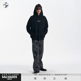 SALVAGES新款宽松挺阔连帽卫衣潮流痞帅纯棉国际大牌高级感上衣