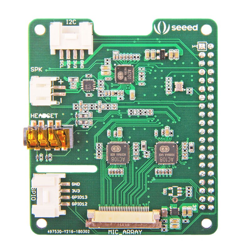 速发Raspberry Pi4 raspberries pie ReSpeaker ring 6 microphon