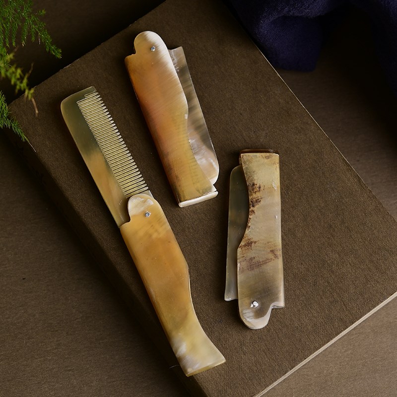 极速牛角折c叠梳子 防静电 随身携带 便携 家庭用品 TY1655