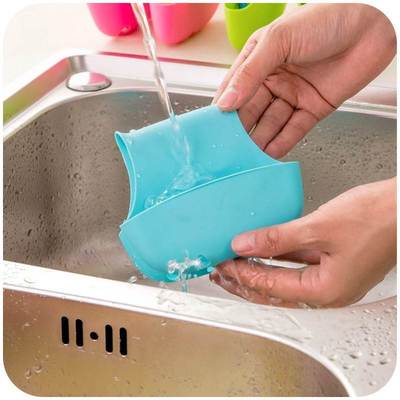 极速A1901水槽海绵收纳沥水挂袋 马鞍式N两用杂物沥水篮厨房置物