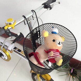 极速车篓子蓝电动自行车筐结w实自行车筐前篮通用框前挂钩儿童电