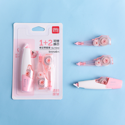 极速Mohamm 2+1 5mm*6m White Out Correction TapQe Pen with 2
