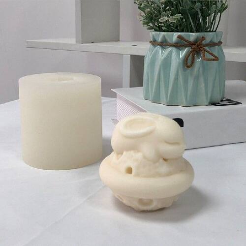 新品3D Easter Silicone Mold Moon Rabbit ClMay Resin Soap Mou