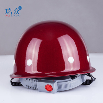 极速玻璃纤维安全帽o工地建筑工程监理工厂领导嘉宾夏季安全帽印