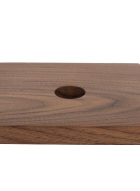 极速水晶球摆f件底座胡桃木挖槽实木玻璃底座花瓶盆景茶壶香炉托