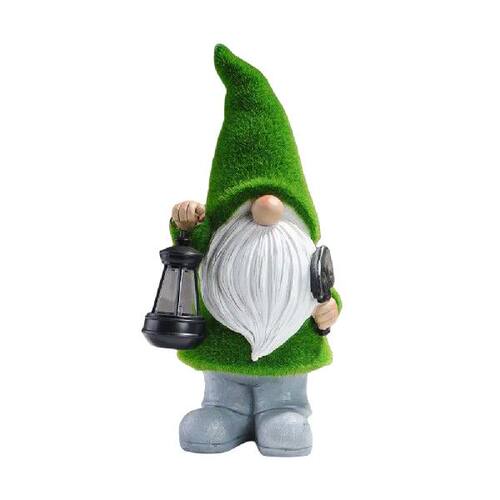 新品Dwarf Garden Figurine Lxamp Holiday Props Resin Solar Fa