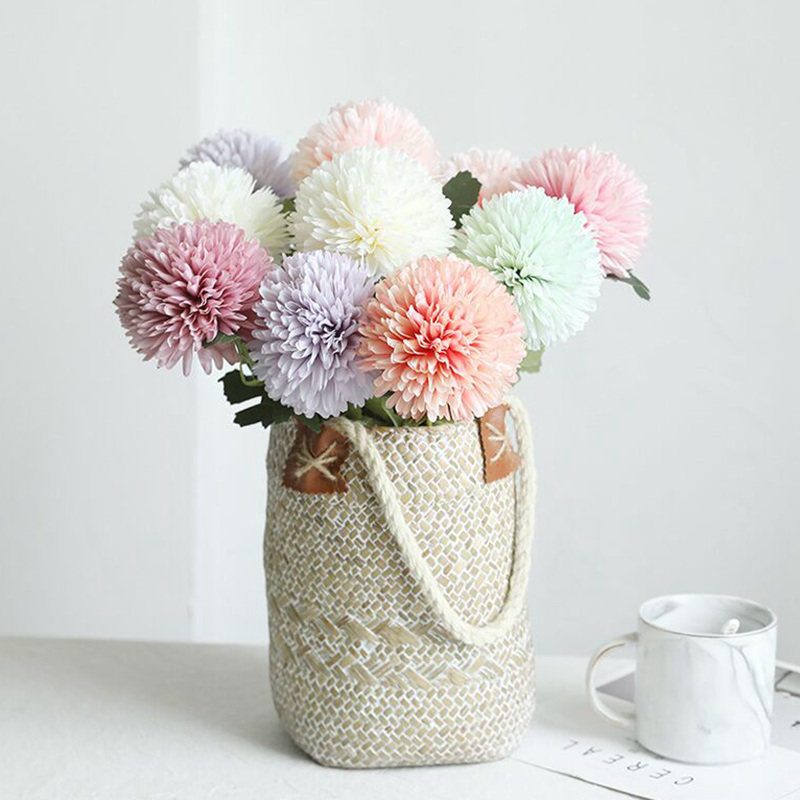 极速3/5pccs Silk Dandelion Flower Ball Bouquet Fake Artifici