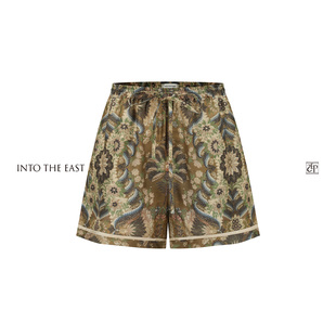 Into The East己印棕榈卷草短裤