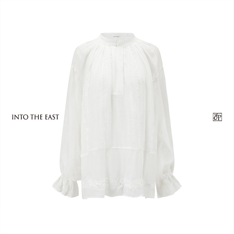 【波嬉】Into The East己印苎麻织带泡泡袖上衣,女装/女士精品,T恤,淘宝优惠券,粉丝福利购,淘宝优惠卷