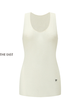 Into The East己印白色刺绣针织背心