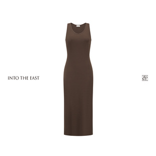 Into The East深棕修身背心连衣裙