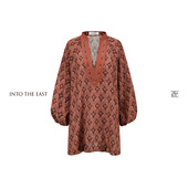 Into The East己印盾花v领上衣