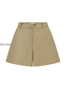 Into The East卡其绿颗粒感短裤