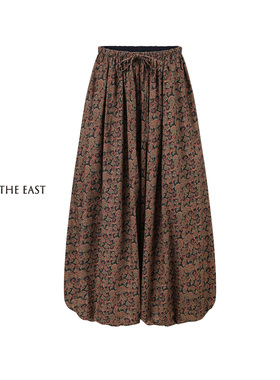 Into The East深棕佩斯利花纹灯笼裤