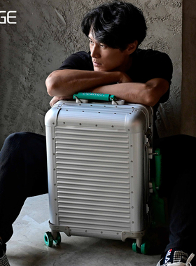 LEGE2026时尚全铝箱20寸登机箱商务行李箱旅行箱男密码箱拉杆箱女