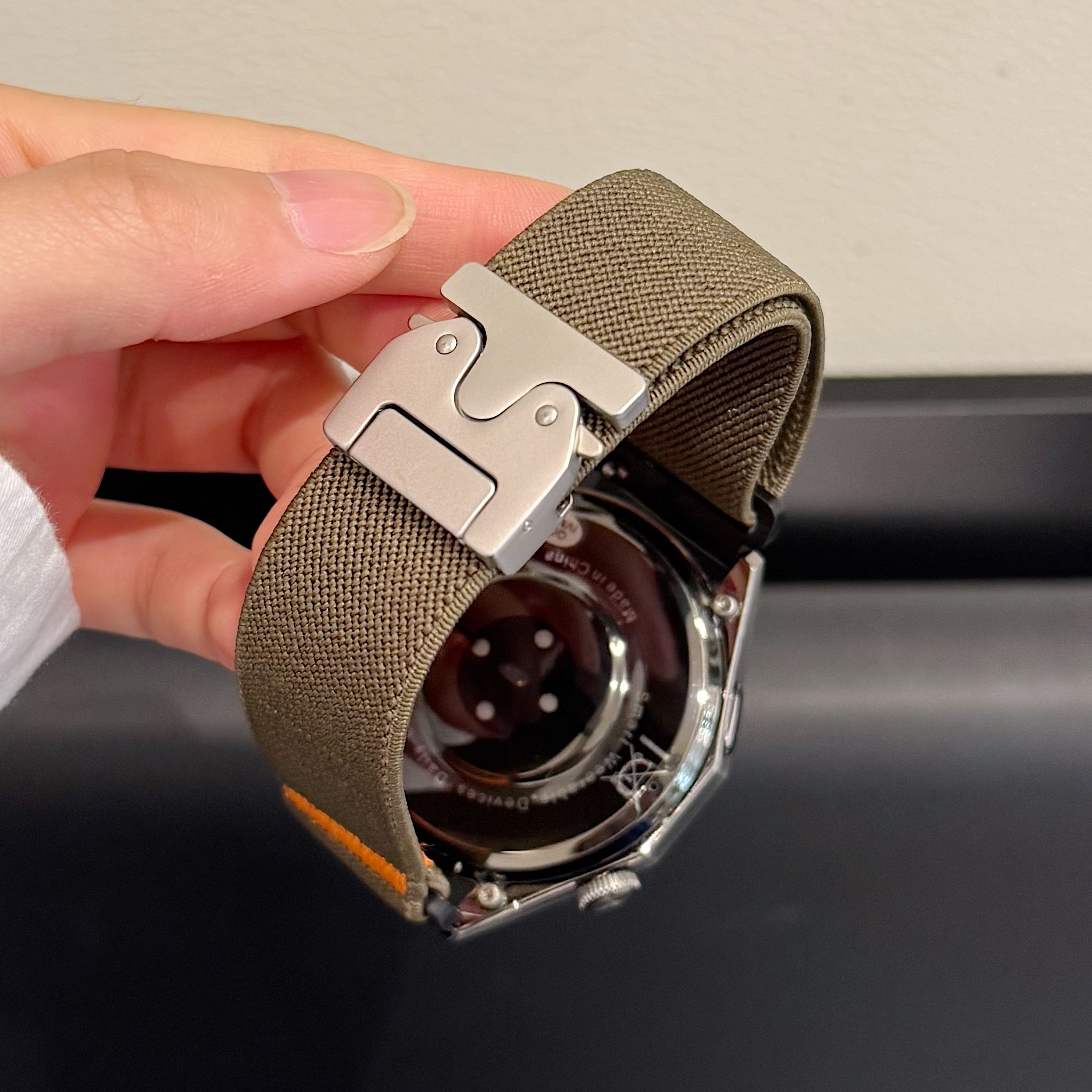 适用华为gt5表带gt6pro尼龙缝线机甲伞扣GT6运动弹力透气gt4时尚5pro加强款降落伞watch5/4/3男女款荣耀腕带