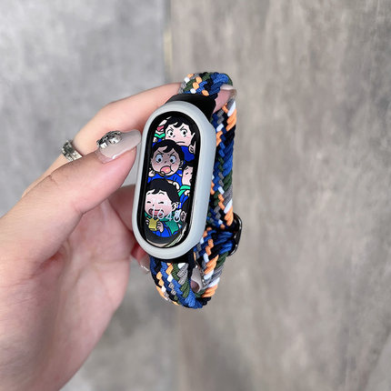 幺诺适用小米手环10/9编织划扣弹力陶瓷特别版透气硅胶保护智能7NFC版尼龙回环6/5休闲运动男女生小米4/3腕带