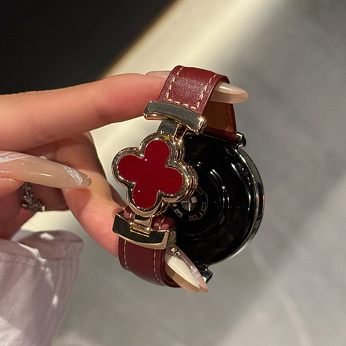 幺诺华为watch安可拉四叶草皮带
