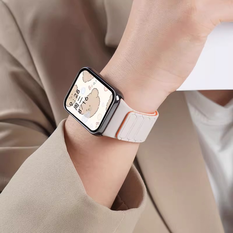 小米8/9pro方格回环硅胶磁吸表带