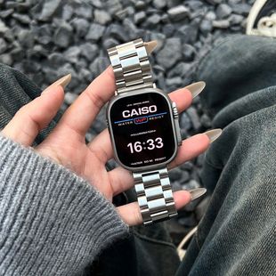 幺诺适用红米watch6手表经典三株金属不锈钢小米Redmi watch秒变壳ultra同款PC壳膜一体式防摔防划保护表壳带