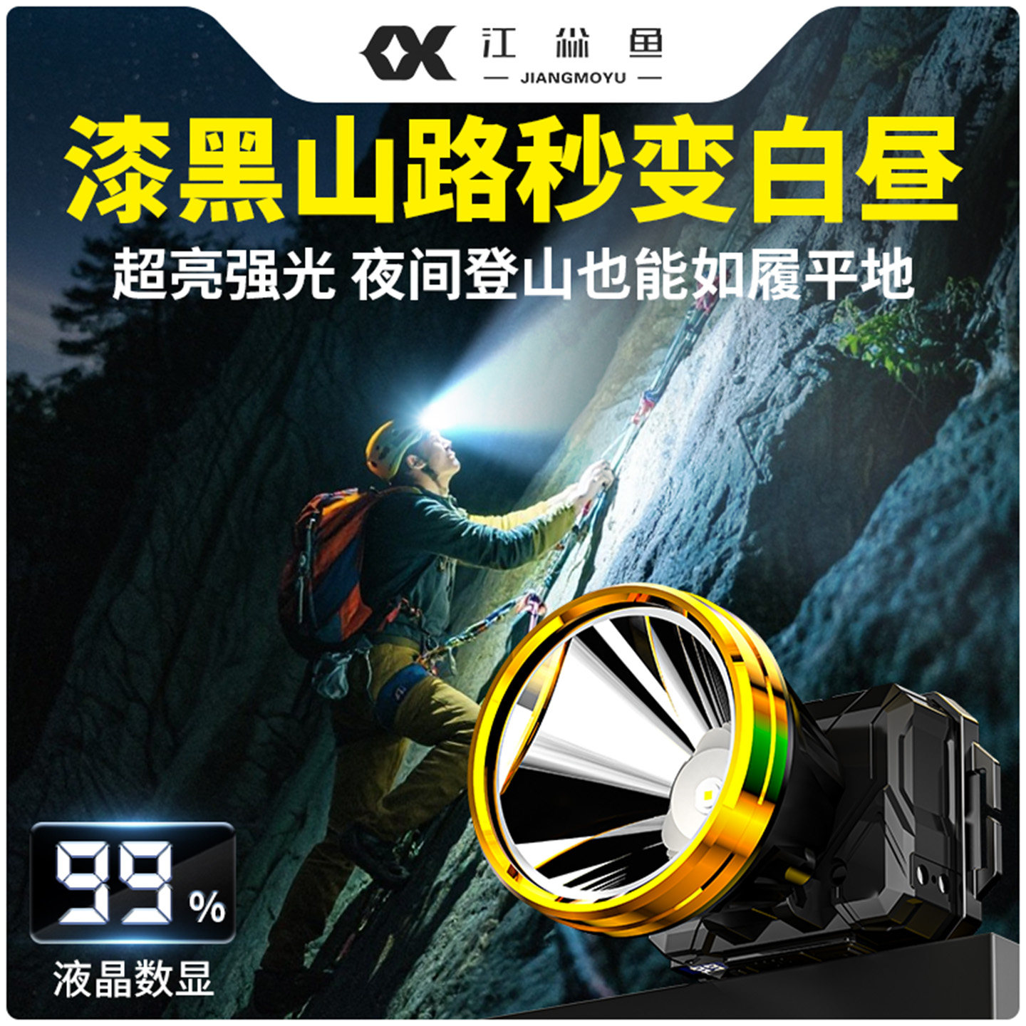 强光超亮头灯超长续航大容量