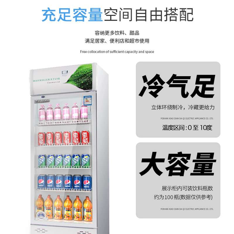 京都厂家啤酒展示柜 商用立式节能单门饮料柜啤酒柜冷藏柜