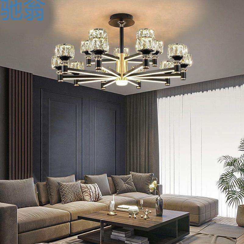 rv2客厅吊灯大厅轻奢水晶吊灯上档次2024年新款简约主灯具套餐