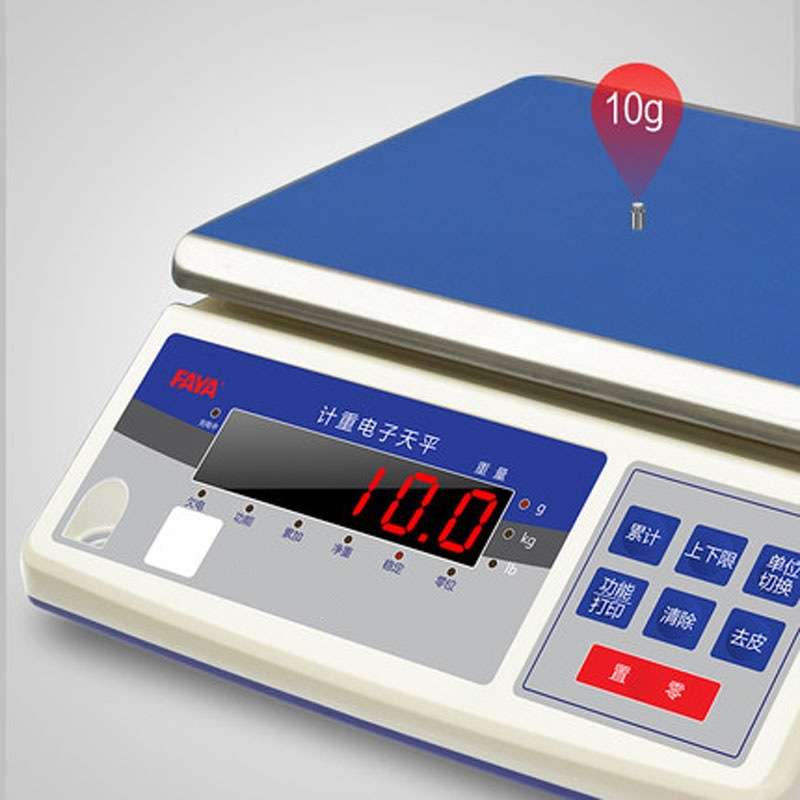 电子计重台称30kg商用高精准密度0.1g厨房水果家用工业电子桌称