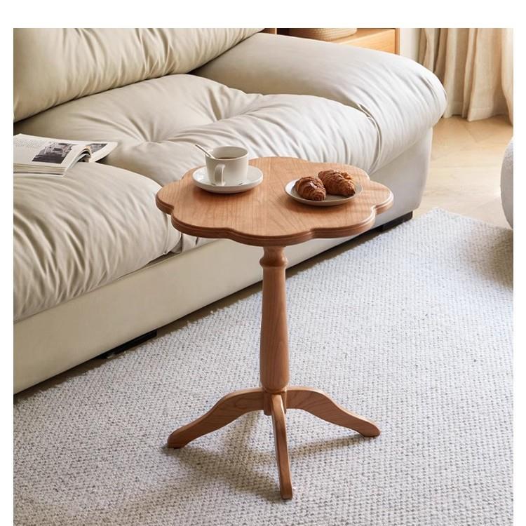 实木边几现代简约小户型客厅沙发迷你角几复古樱桃木置物茶几