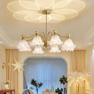 美式客厅吊灯现代简约2025新款法式奶油风卧室主灯高级感铃兰灯具