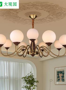 中古风吊灯客厅灯vintage法式魔豆餐厅灯复古主卧室美式灯具397L