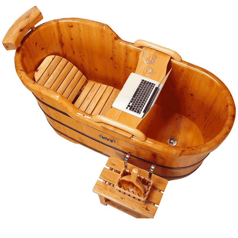 木桶浴桶成人泡澡桶沐浴洗澡盆木桶浴缸家用大人全身洗浴桶实木桶